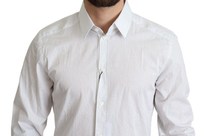 Camisa elegante de rayas doradas