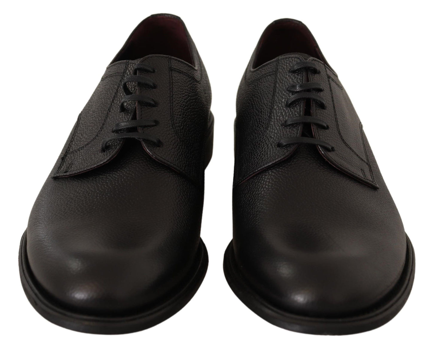 Elegantes zapatos de vestir Derby de cuero negro