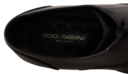 Elegantes zapatos Derby Oxford negros con punta de ala