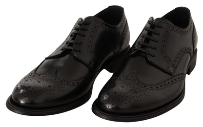 Elegantes zapatos Derby Oxford con punta de ala