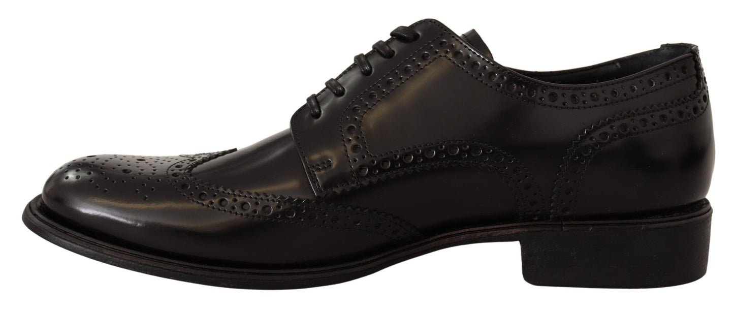 Elegantes zapatos Derby Oxford con punta de ala