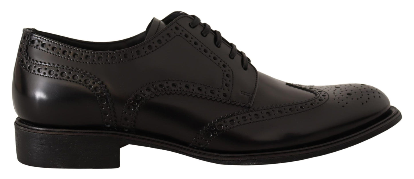 Elegantes zapatos Derby Oxford con punta de ala