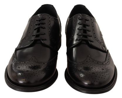 Elegantes zapatos Derby Oxford con punta de ala