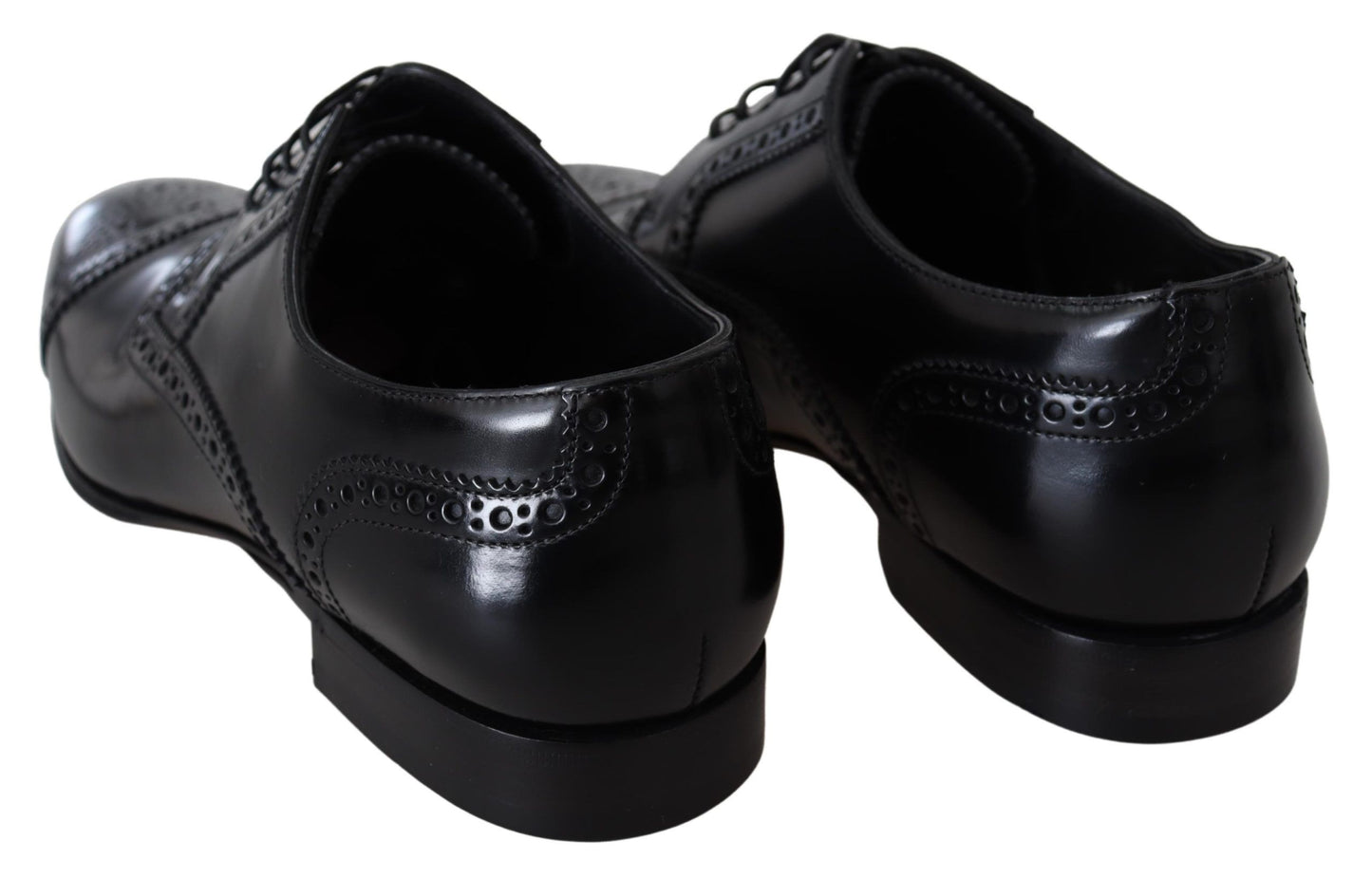 Elegantes zapatos Derby formales de cuero negro
