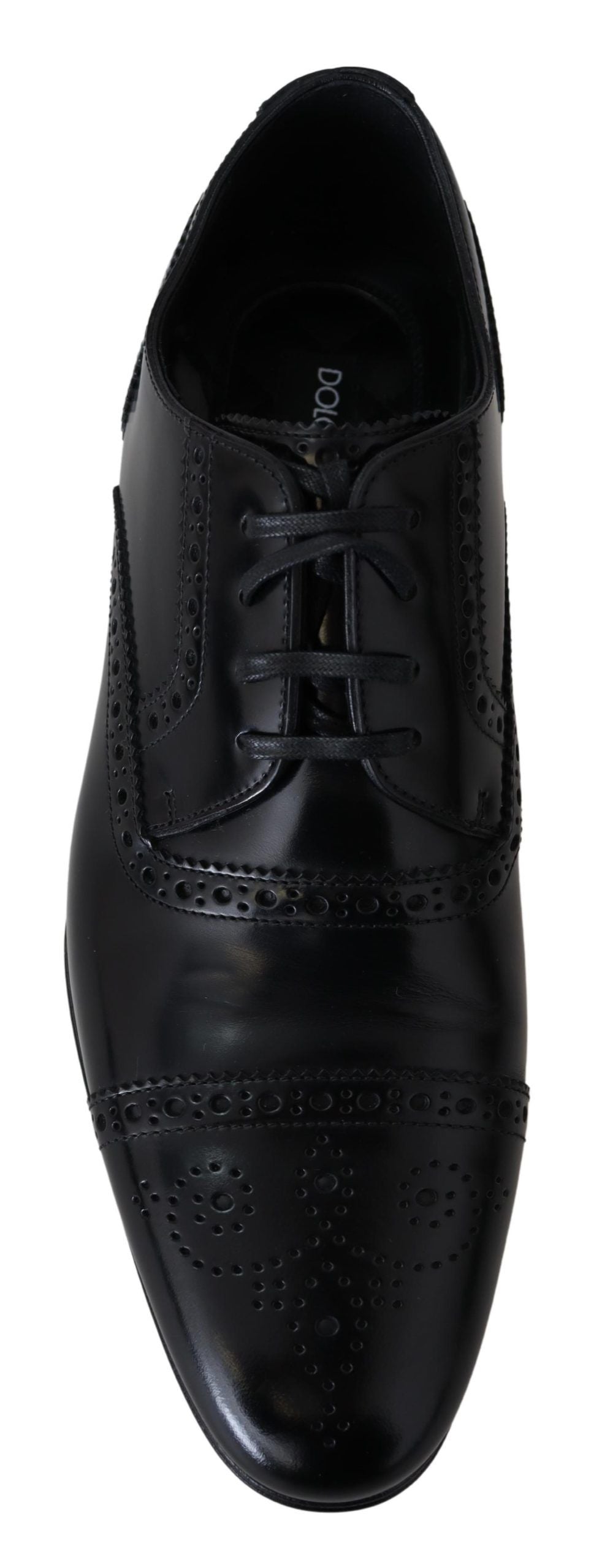 Elegantes zapatos Derby formales de cuero negro