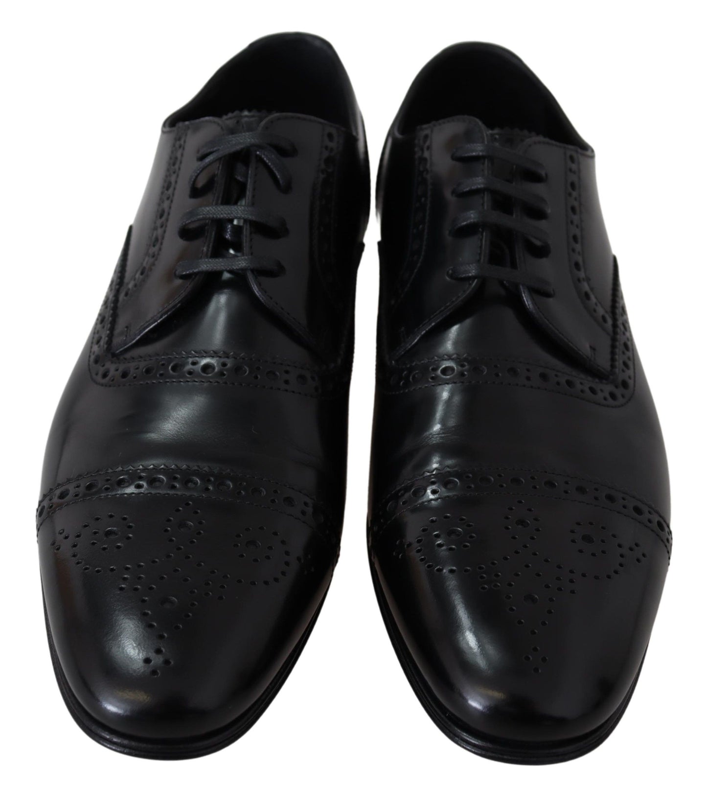 Elegantes zapatos Derby formales de cuero negro