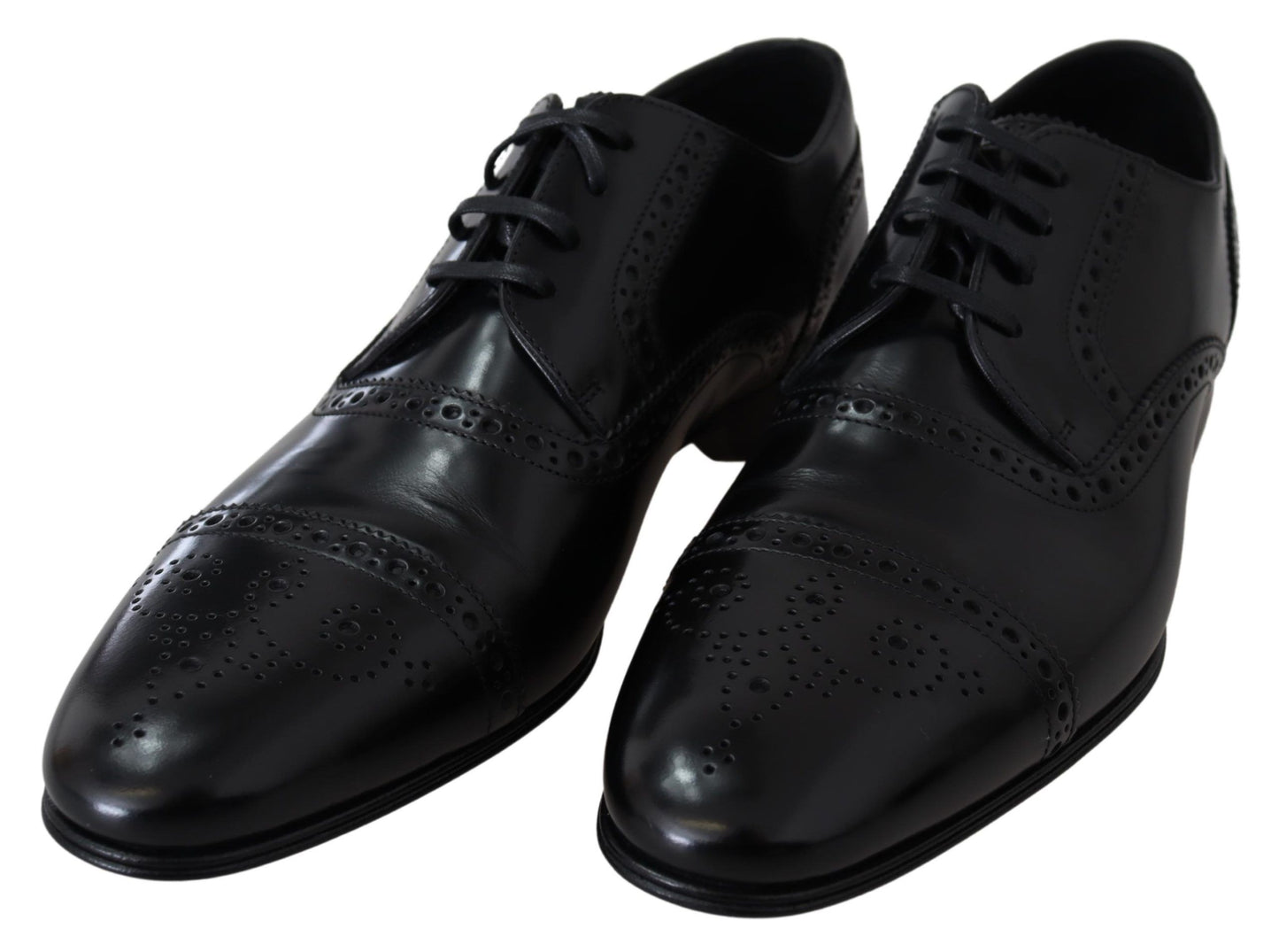 Elegantes zapatos Derby formales de cuero negro