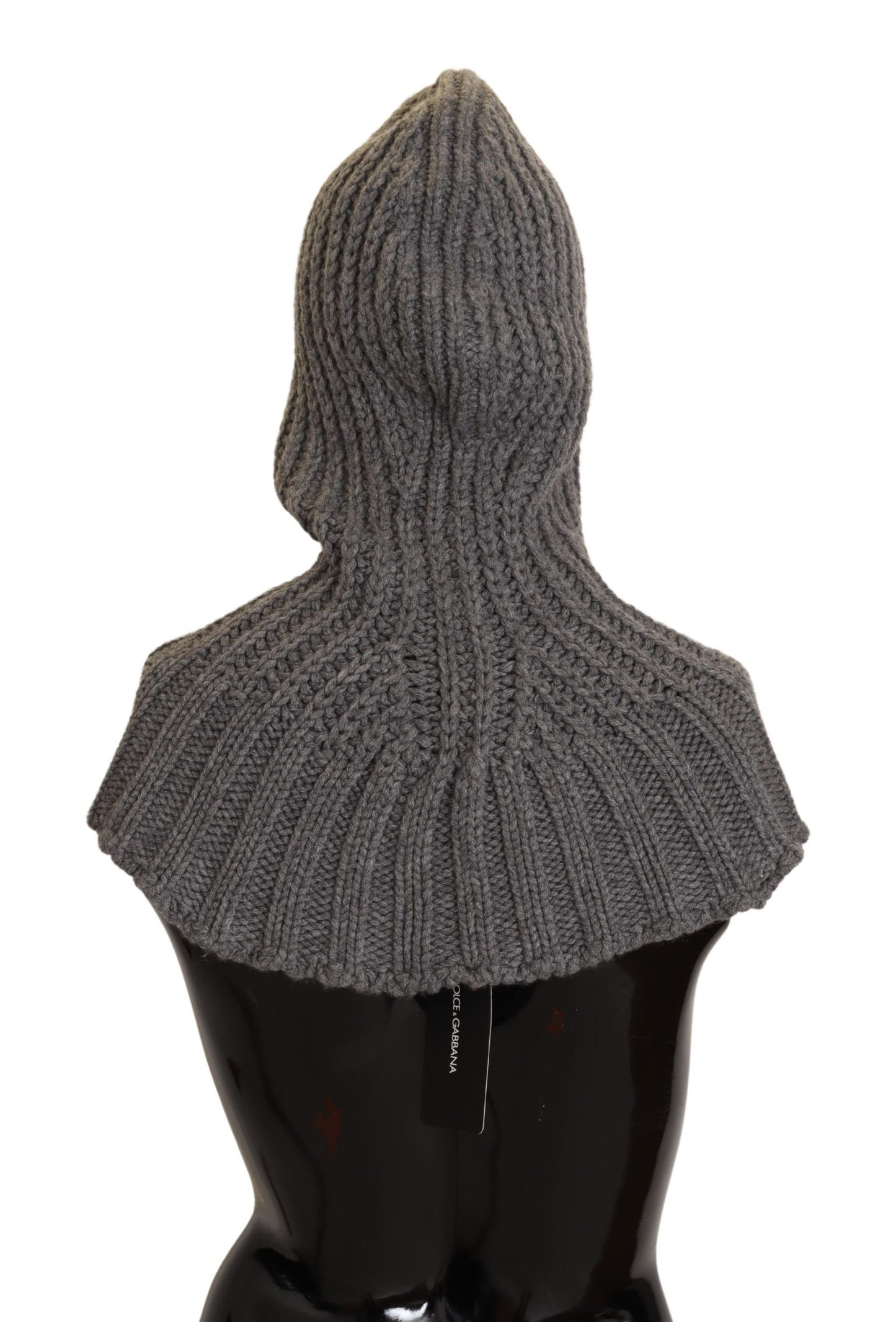 Elegante bufanda de cachemira con capucha en gris