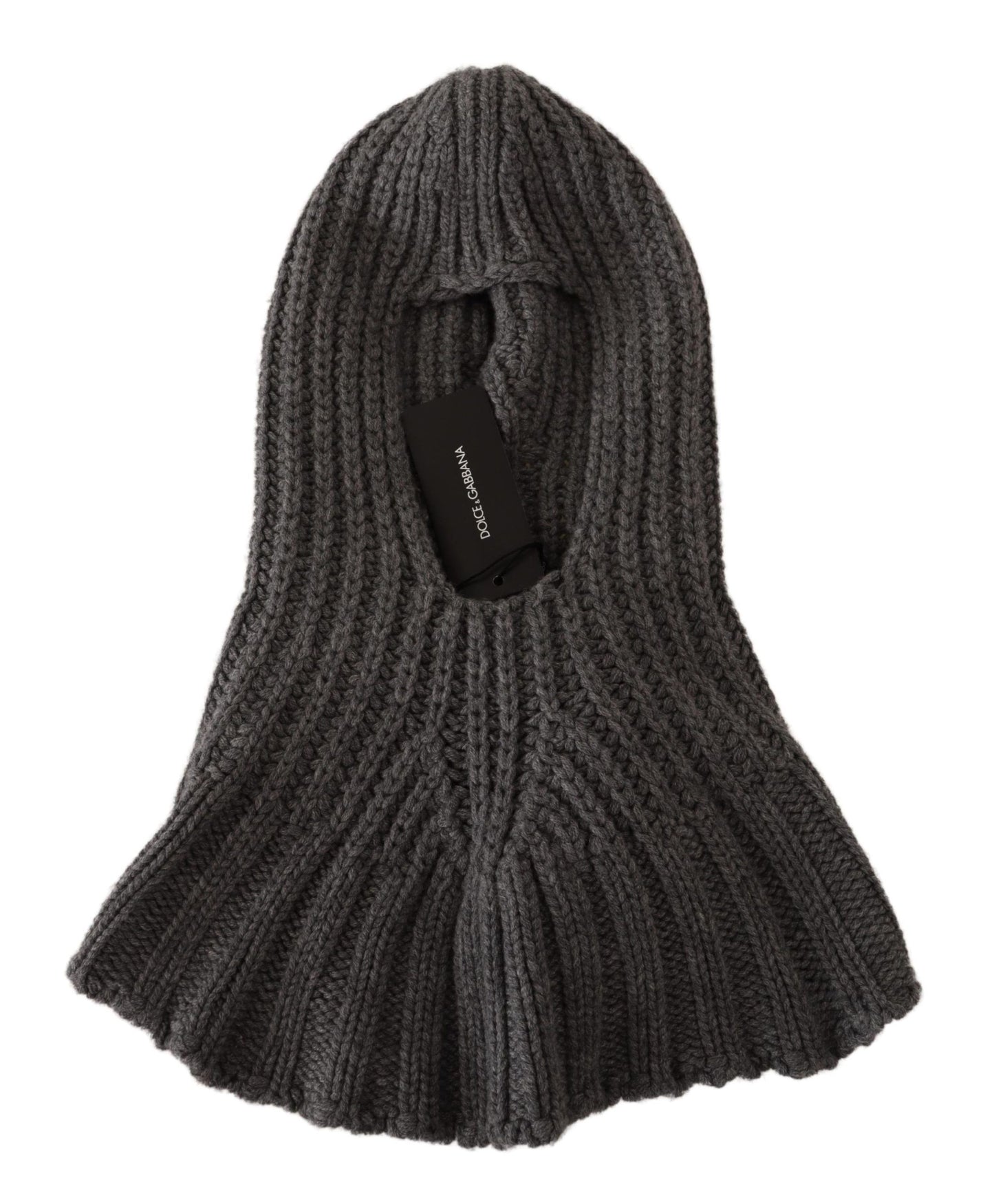 Elegante bufanda de cachemira con capucha en gris