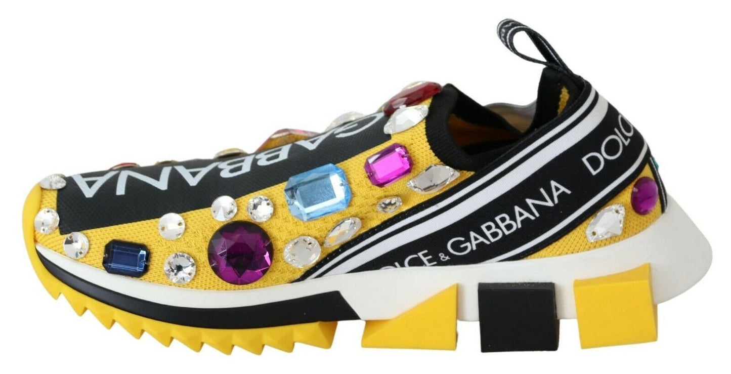 Zapatillas Sorrento amarillas adornadas