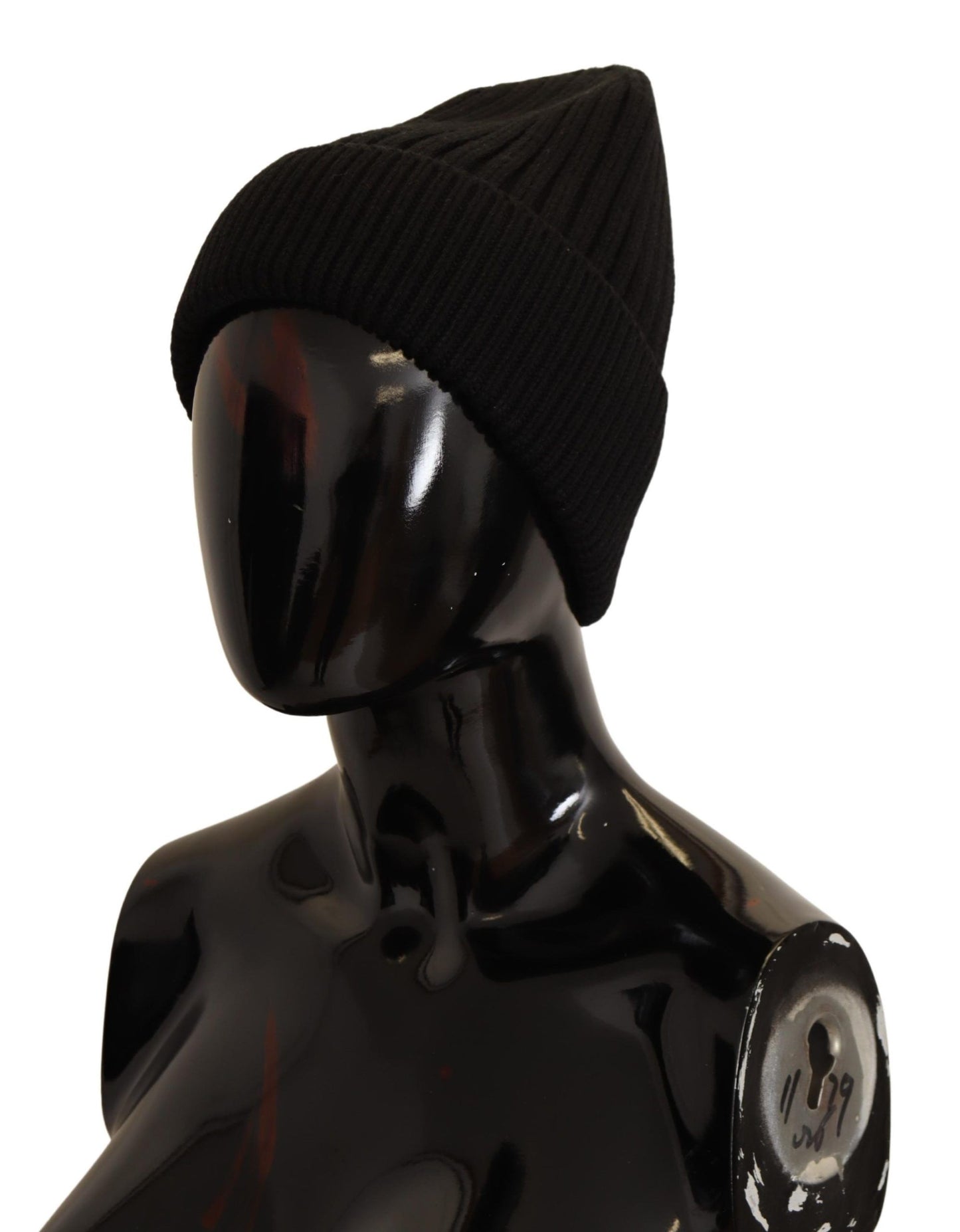 Elegante gorro de lana de punto trenzado con forro polar