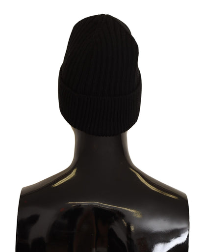 Elegante gorro de lana de punto trenzado con forro polar