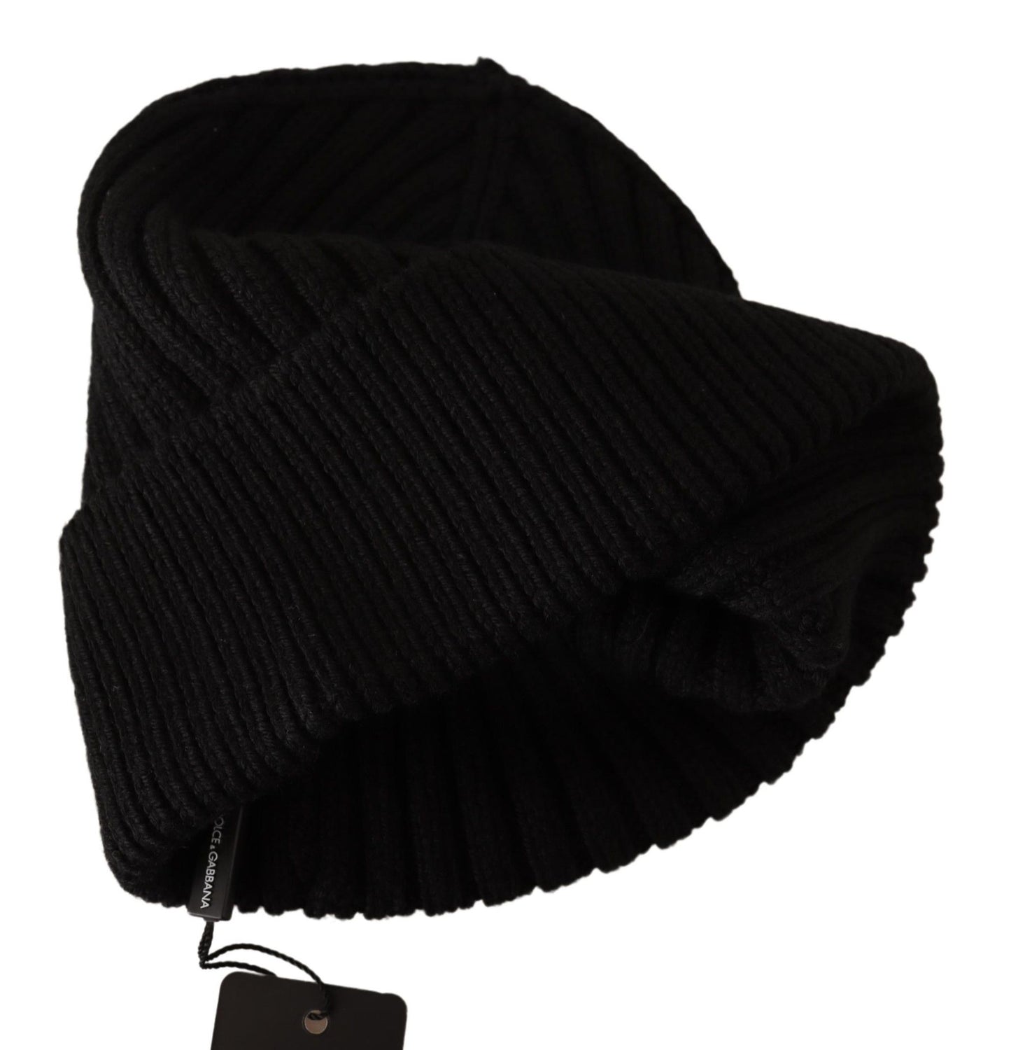 Elegante gorro de lana de punto trenzado con forro polar