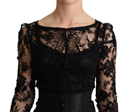 Elegante minivestido de encaje negro Delight