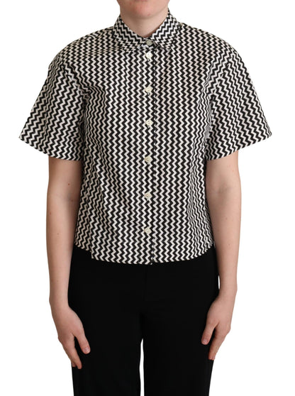 Polo de algodón con elegancia en zigzag