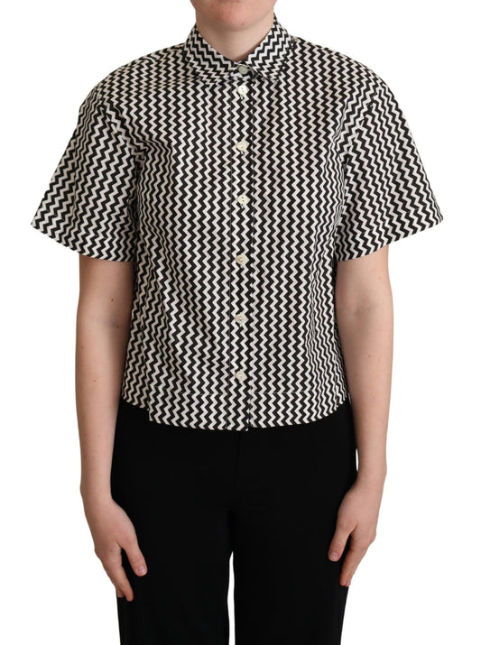 Polo de algodón con elegancia en zigzag
