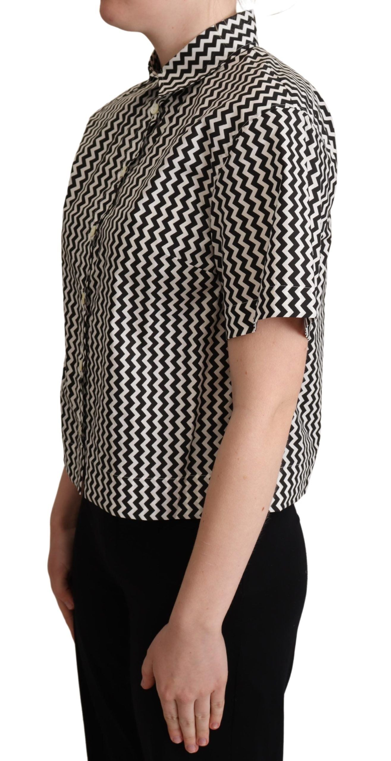 Polo de algodón con elegancia en zigzag