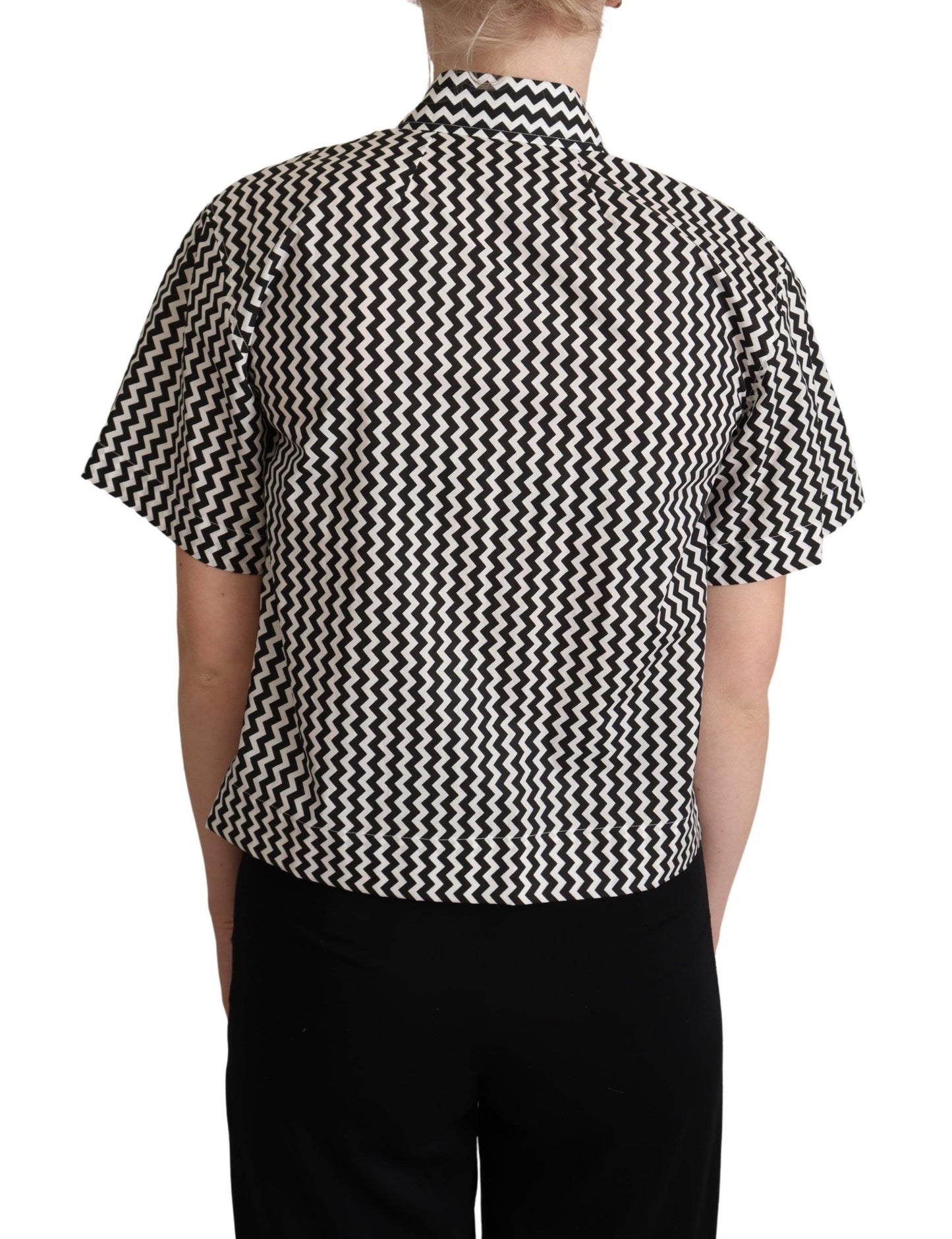 Polo de algodón con elegancia en zigzag