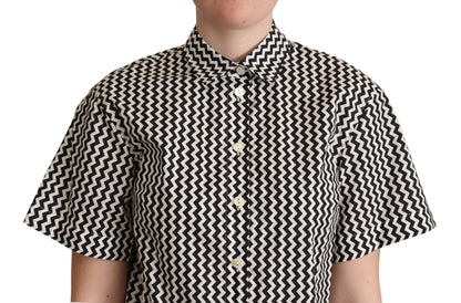 Polo de algodón con elegancia en zigzag