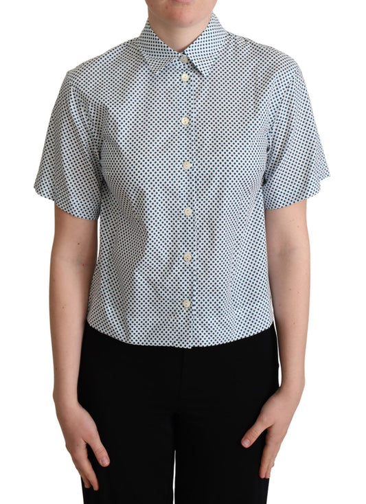 Elegante polo de algodón con lunares