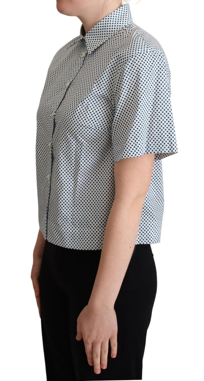 Elegante polo de algodón con lunares