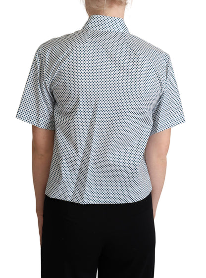 Elegante polo de algodón con lunares