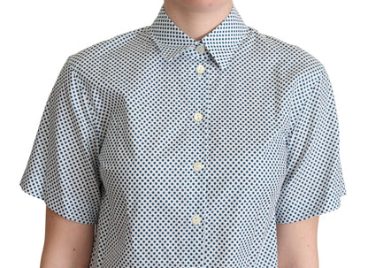 Elegante polo de algodón con lunares