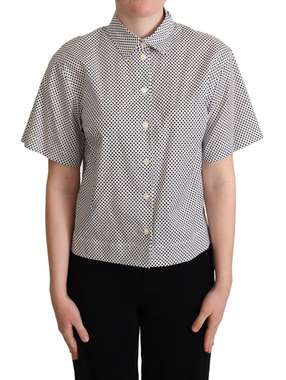 Elegante polo de algodón con lunares