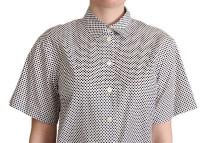Elegante polo de algodón con lunares