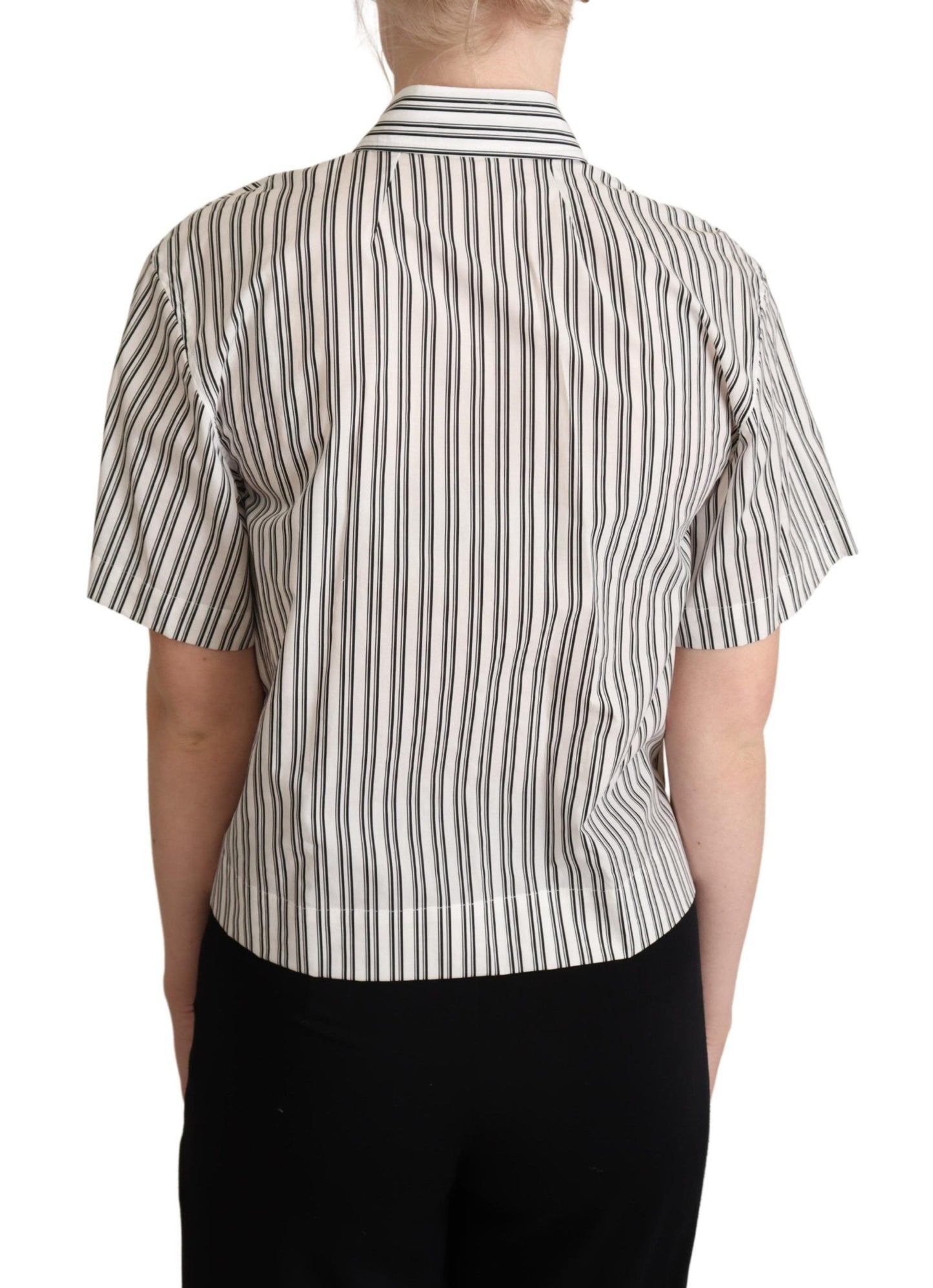 Elegante polo de algodón a rayas