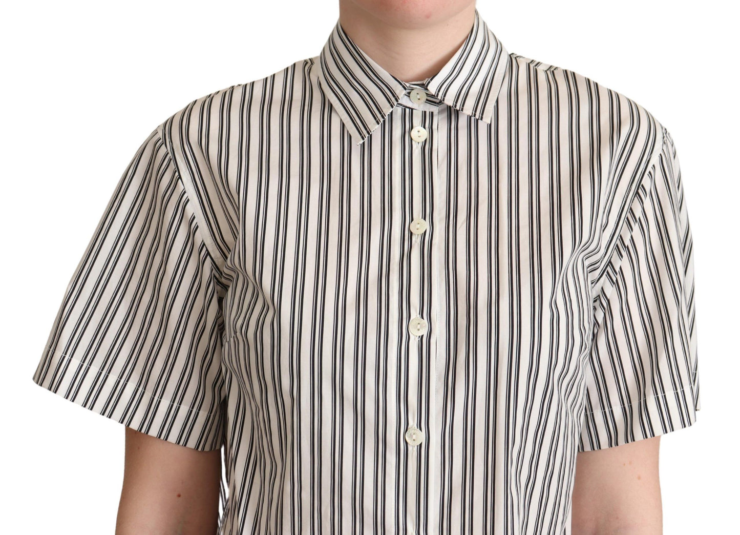 Elegante polo de algodón a rayas