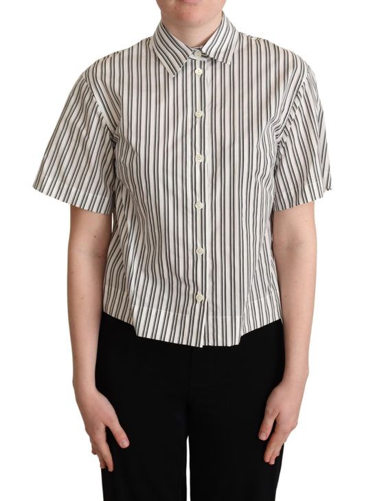 Elegante polo de algodón a rayas