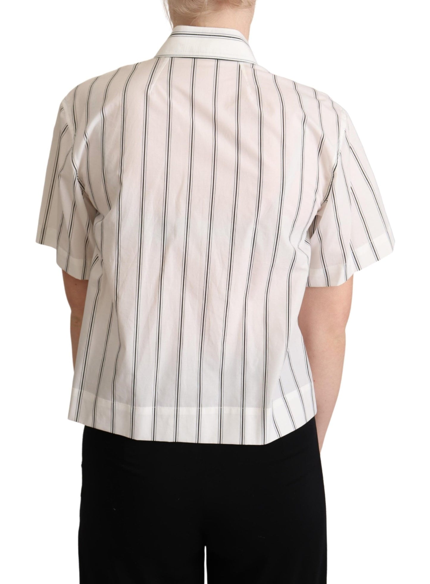 Elegante polo de algodón a rayas