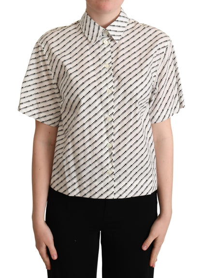 Elegante polo de algodón con lunares