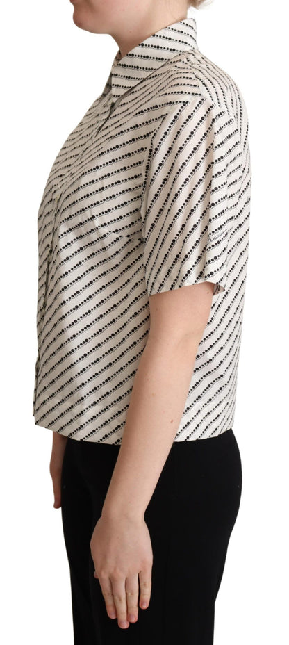 Elegante polo de algodón con lunares