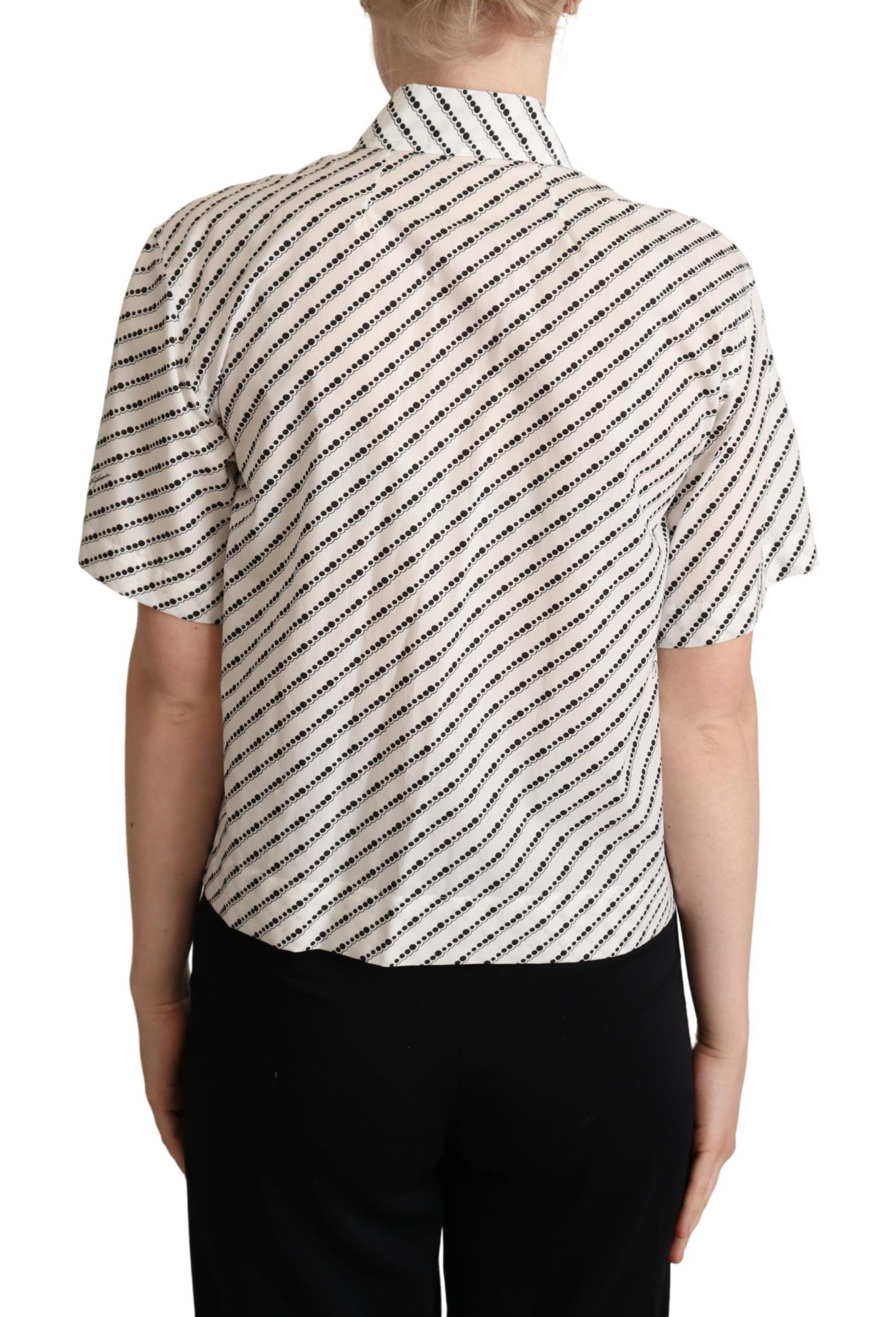 Elegante polo de algodón con lunares