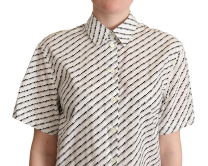 Elegante polo de algodón con lunares