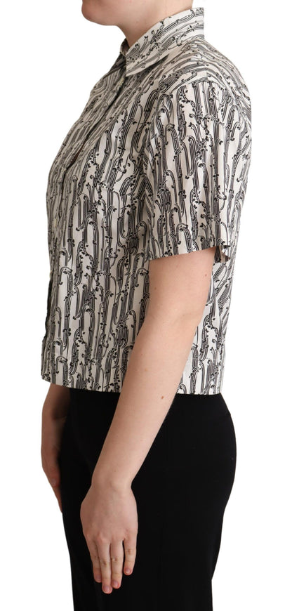 Elegante polo de algodón con estampado floral