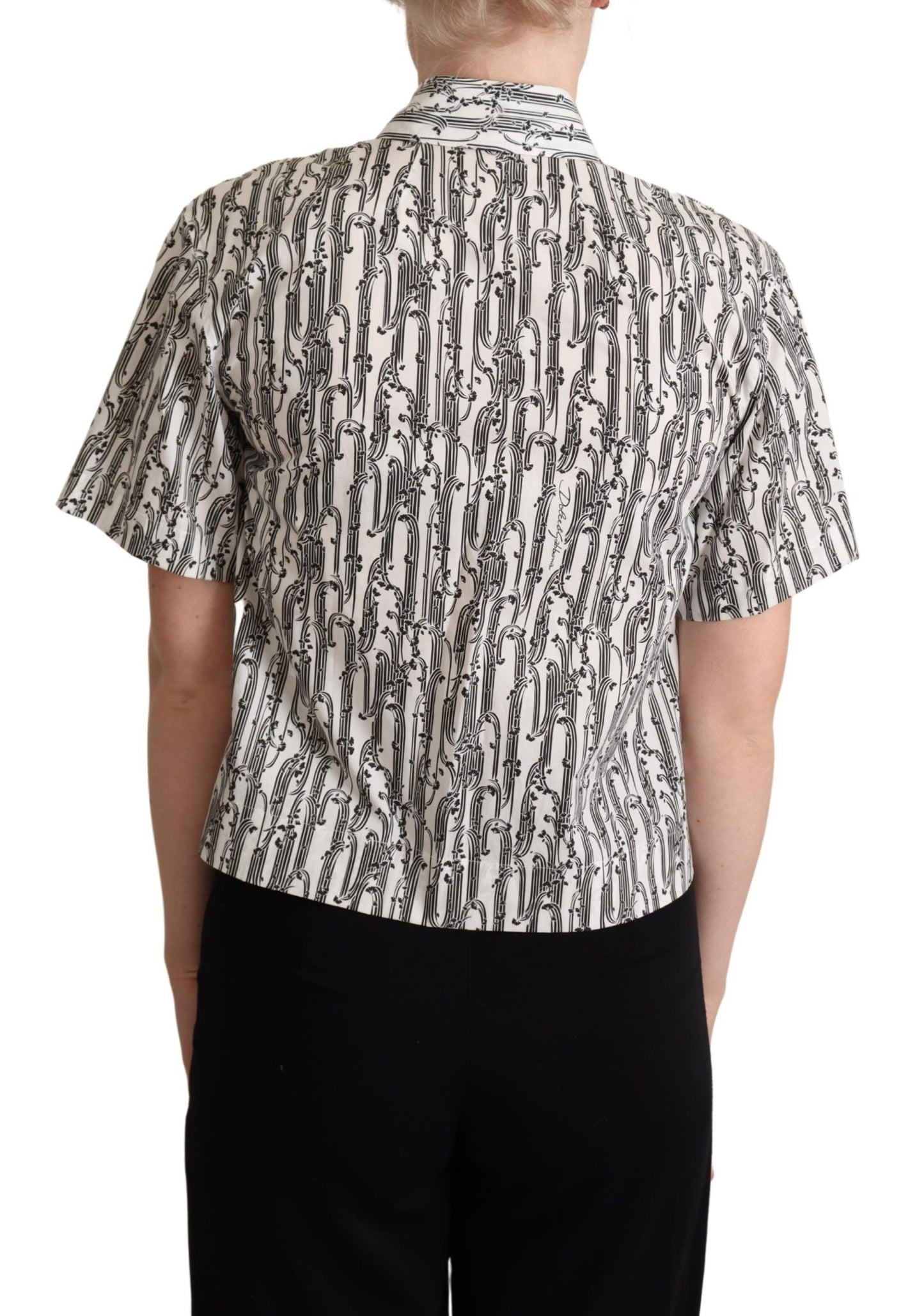 Elegante polo de algodón con estampado floral