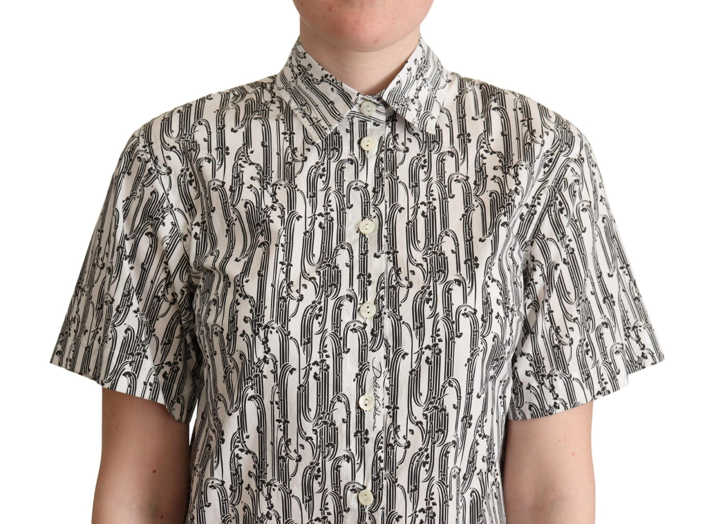 Elegante polo de algodón con estampado floral