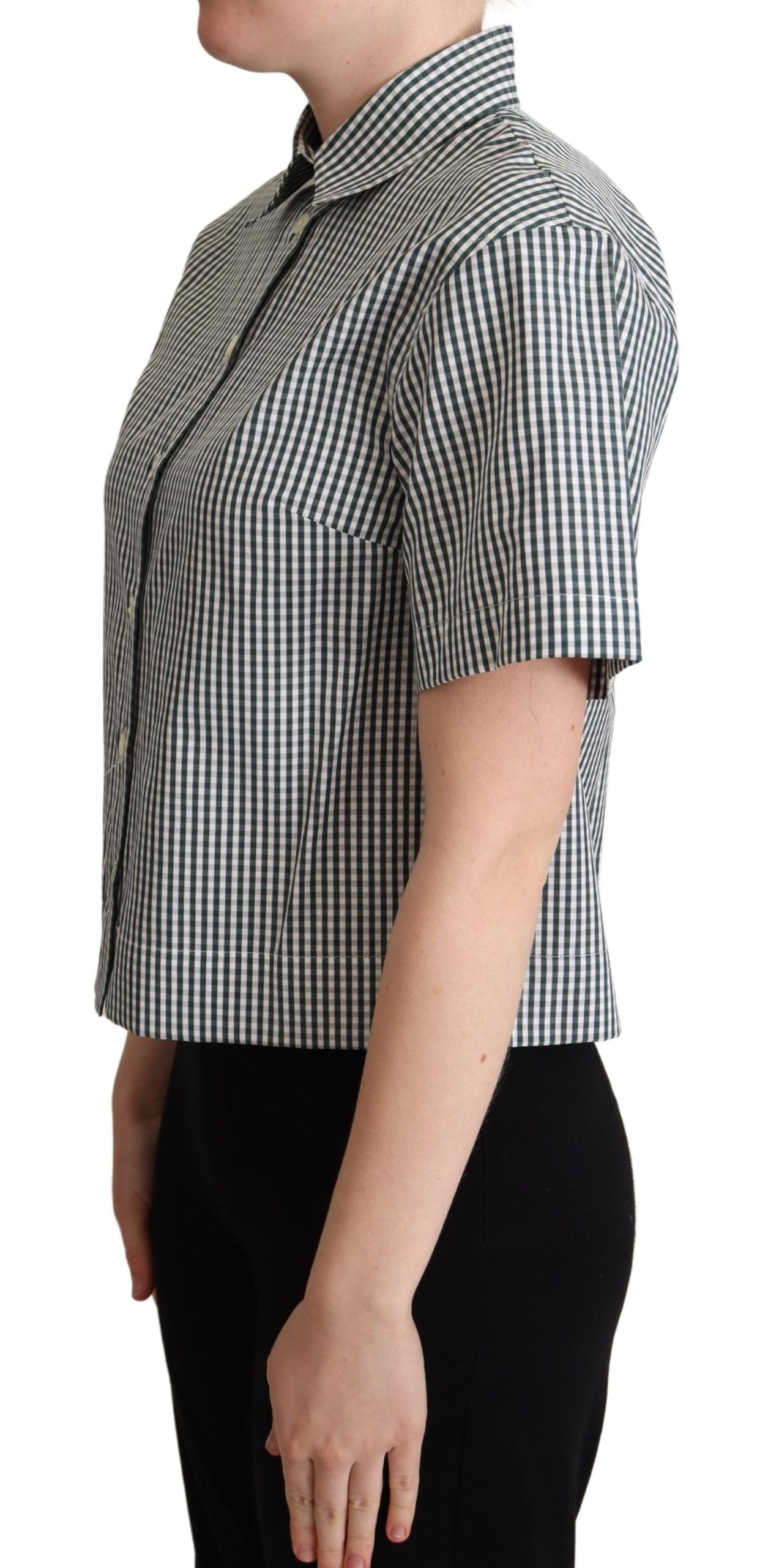 Elegante polo de algodón a cuadros