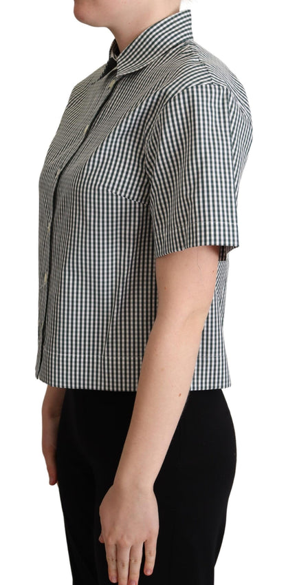 Elegante polo de algodón a cuadros