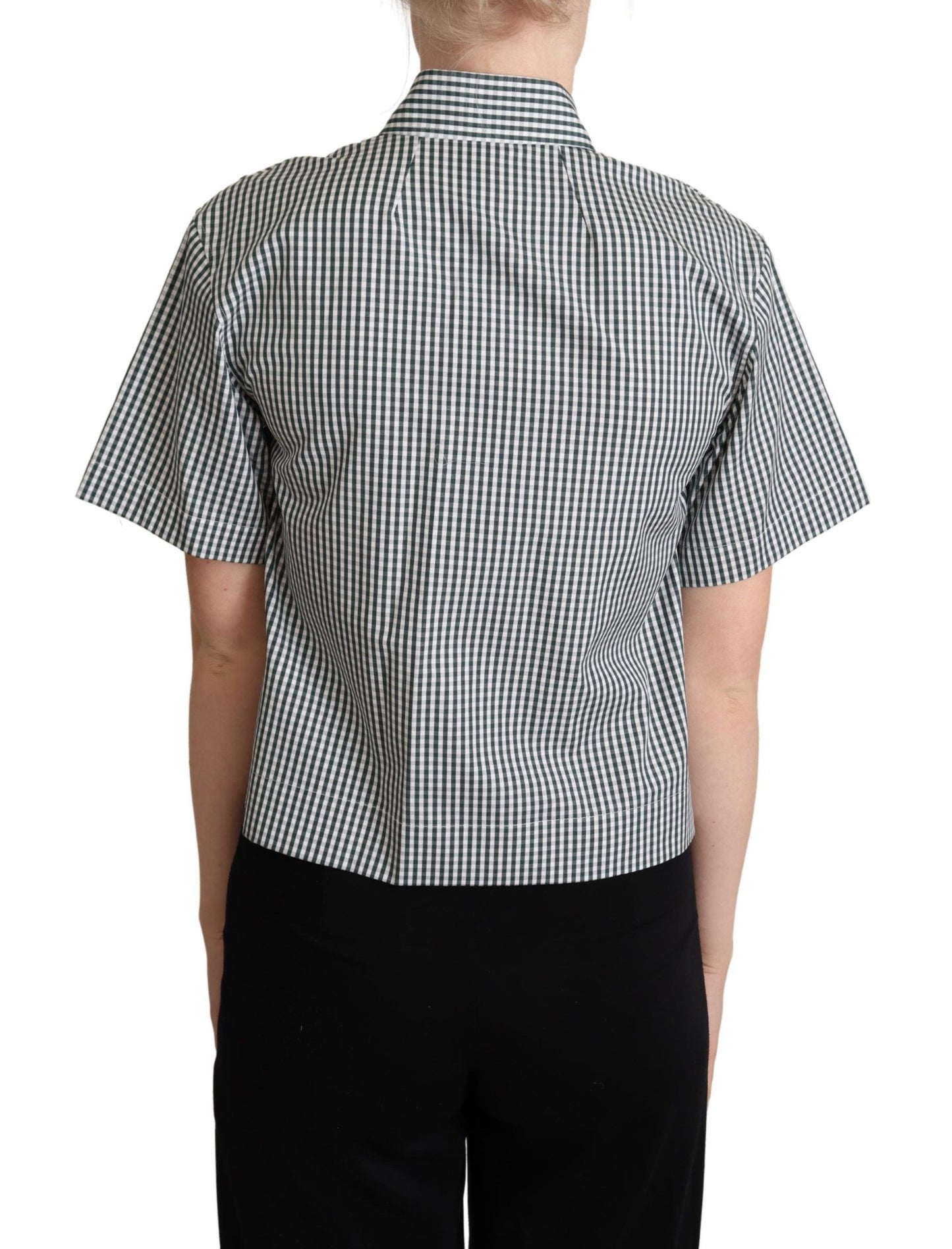 Elegante polo de algodón a cuadros