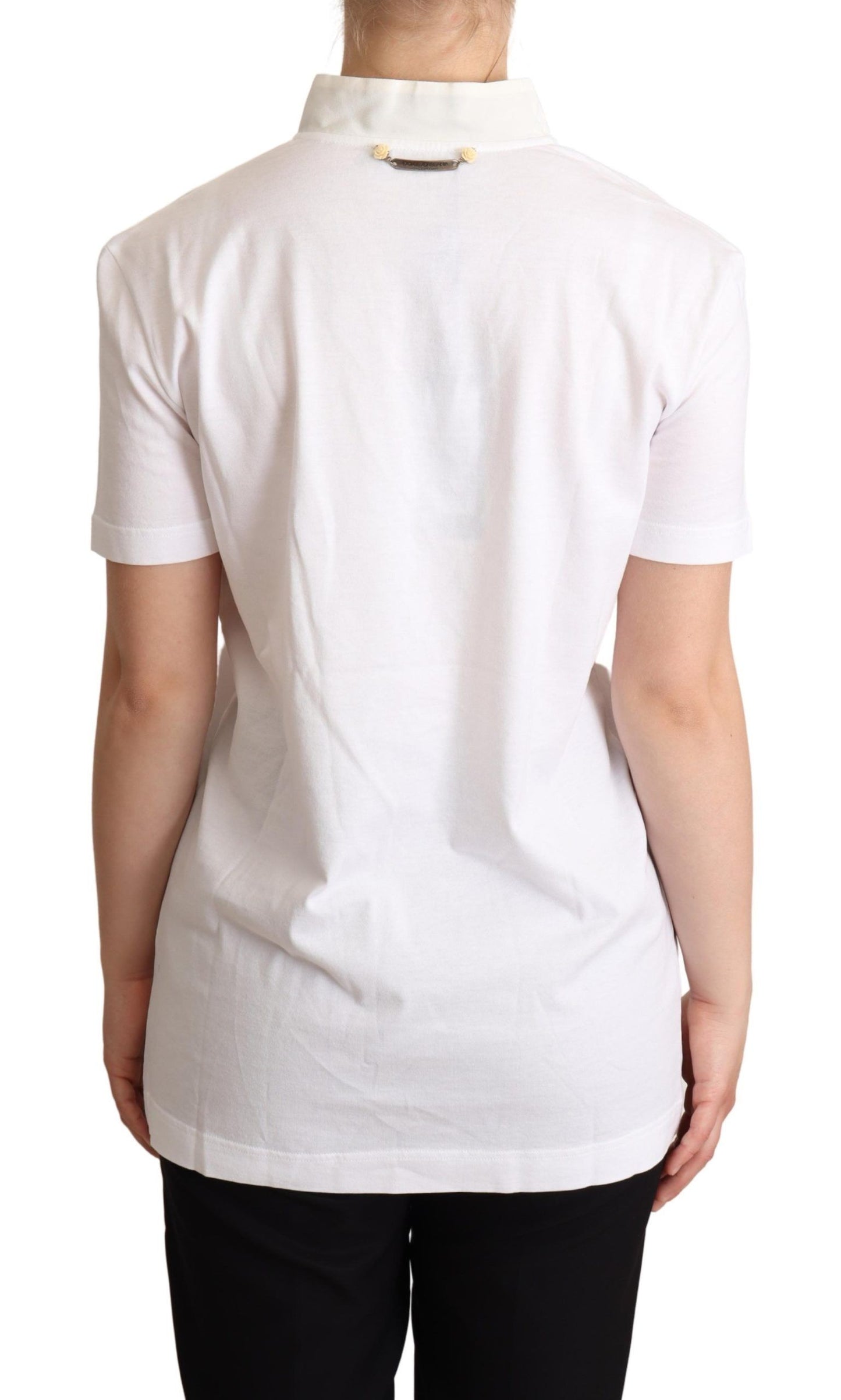 Camiseta de algodón de seda con eslogan Chic Love