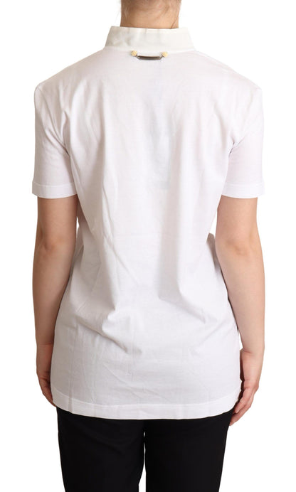 Camiseta de algodón de seda con eslogan Chic Love