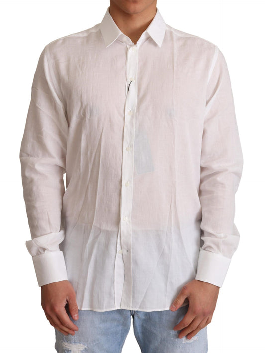 Camisa de vestir elegante de corte entallado con estampado floral de martini