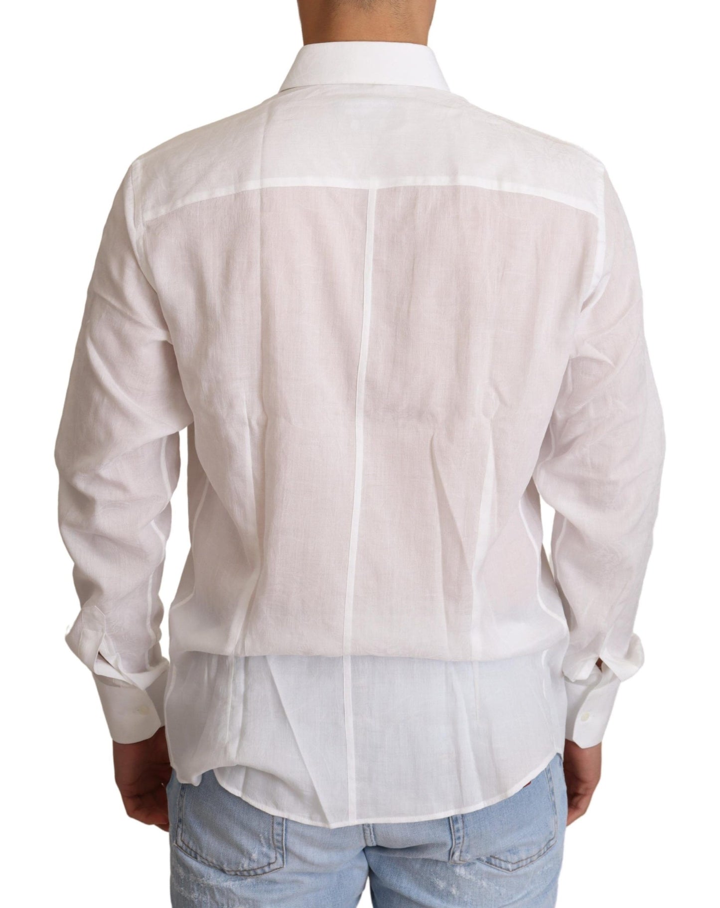 Camisa de vestir elegante de corte entallado con estampado floral de martini