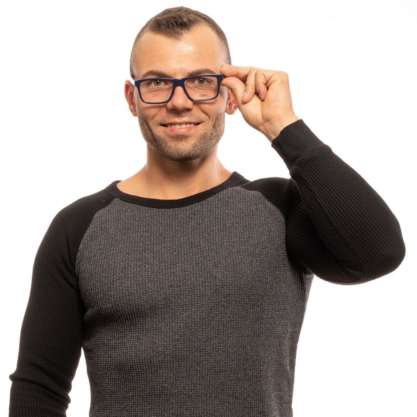 Gafas rectangulares azules elegantes para hombre