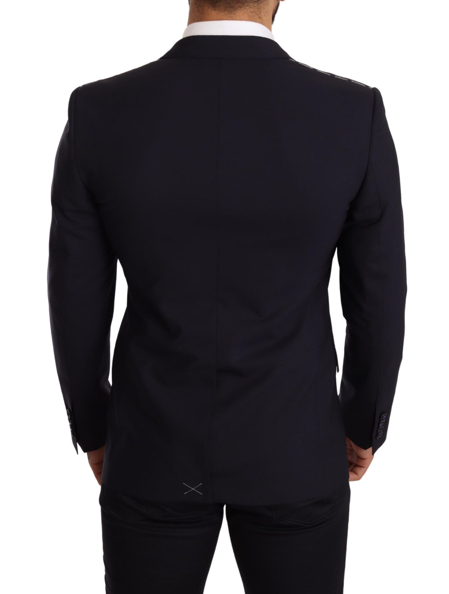 Elegante blazer azul marino de martini de renombrados sastres