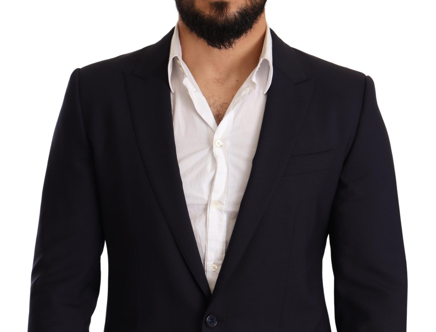 Elegante blazer azul marino de martini de renombrados sastres